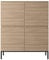 Selsey Kommode Schrank Aufbewahrungsschrank 100 cm 4 Türen 8 Fächer Eiche Schwarze Beine Bemmi