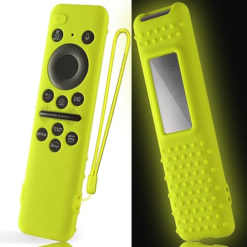 Funda de silicona para control remoto Samsung TV modelo 2023 BN59-01432a BN59-01432J Samsung Solar Cell Remote Control Cover 2023 8K Neo QLED HDR Smart TV Funda de silicona (verde brillante)
