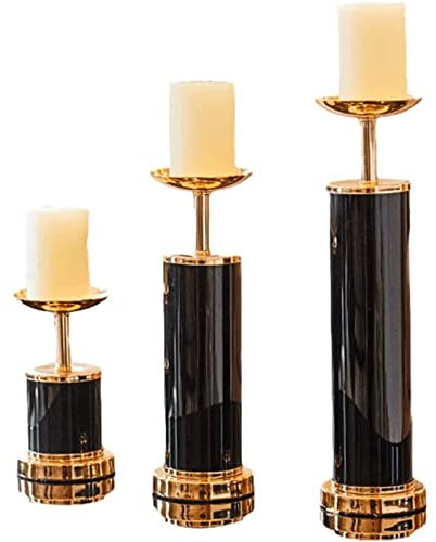 ZUMAHA Neu Kerzenhalter aus schwarzem Marmor, moderner, minimalistischer Kerzenständer, exquisites, abgerundetes Kaliber, edler Luxus, schöne Mode Kerzenständer