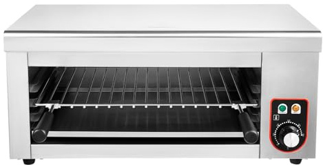 Commercial Salamander Broiler, 1500W 110V Electric Cheese Melter Grill, Stainless Steel Cheese Melter Machine, Countertop Salamander Broiler For Melt Cheese, Toast Sandwiches, Grill Steaks