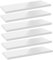 WOLTU Wandregal Hochglanz Weiß 6er Set Schweberegal, 100x22,9x3,8cm, Regal freischwebend, Galeriedisplay, Wanddeko für Wohnzimmer Schlafzimmer Küche, MDF, verdeckte Aufhängung