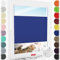 Schuette® Plissee ohne Bohren zum Kleben ● Thermo Kollektion: Wave Waltz (Blau) ● 85x120cm (Breite x Höhe) ● Suprafix Faltrollo Klebehalterung ● Bequeme Rollo Montage inkl. Video