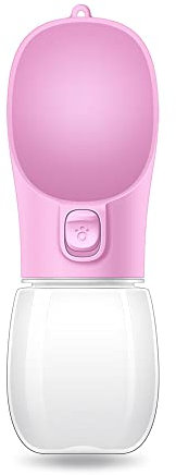 Bottiglia d'acqua per cani Cocopet con dispenser (rosa)