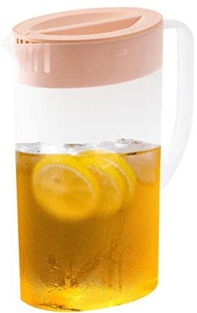 Generic Pichet à citron | Grand distributeur d'eau froide, récipient portable de qualité alimentaire avec bec en V, pichet domestique pour boissons froides, limonade