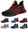 tqgold Sicherheitsschuhe Herren Damen Leicht Arbeitsschuhe Sportlich Schutzschuhe Stahlkappenschuhe rutschfest Atmungsaktiv (Größe 47EU,Rot)