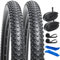 YunSCM 2Pcs Plegable 29 Pulgada Neumáticos 29x2.40 ETRTO 60-622 más 2Pcs 29 Pulgada Cámara de Aire AV48mm Valve Compatible Bike 29x2.40 Neumáticos and Cámara de Aire