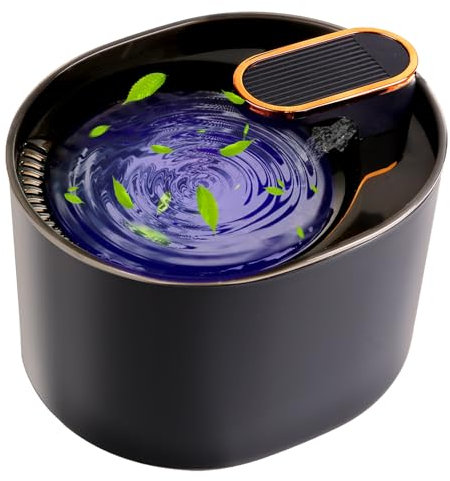 Lyneun Cat Water Fountain, 3L Automatic Bowl With USB Power, Super Silent Triple Filtered Pet Drinking Fountain With LED