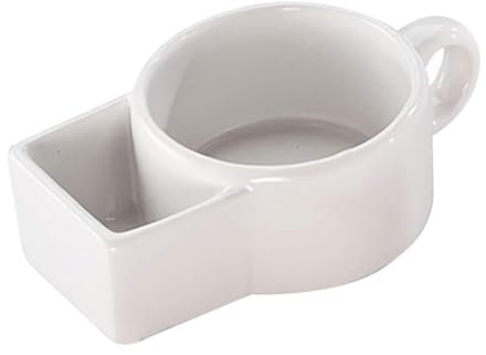 TOPBATHY 1pc Creative Large Capacity Ceramic Biscuit Cup Versatile Dessert Holder for Milk Coffee and Cookies Easy to Clean Breakfast Snack