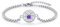 OHAYOO Damen Armband Silber 925 Kompass Geburtsstein Februar Amethyst Armband Schmuck für Damen Herren Mädchen Teenager Geschenke