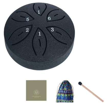 Breeshy Kindermusikinstrumente Orff-Instrumente Basteln Mini Hohltrommel 3 6 Töne Schwarz
