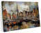 Printonia Leinwandbild m Bild auf Leinwand 120x80 Amsterdam Niederlande Stadt Abstraktion wie Dali Gaudi