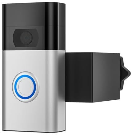 Ieron Adhesive Doorbell Mount Bracket 2-Way Mount Doorbell Bracket No Drilling Required With Screw Mounting Wedge Kit For Doorbell Video Doorbell Accessories