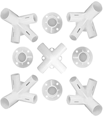 9pcs Gaveebo -Zubehör, Pavillon -Anschluss für 118,1 x 118,1 Zoll Pavillon -Ersatzteile 25/19 mm Gavillon Spares Teile Zelt Fuß Pavillonzubehör