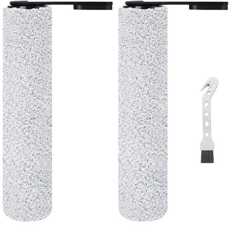 Fixbetter Spazzole a Rullo Ricambi per Accessori per Tineco Floor One S7 Pro/Floor One S6 Aspirapolvere Senza Fili Intelligente, 2 Spazzole a Rullo + 1 Spazzola di Pulizia