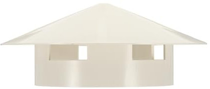 PATIKIL 8 Chimney Cap, Roof Vent Cap Cowl Rain Cover PVC Round Chimney Cover Cap Mushroom Shaped Air Vent Cap for Fireplace Exhaust Exterior Stove Pipe, White