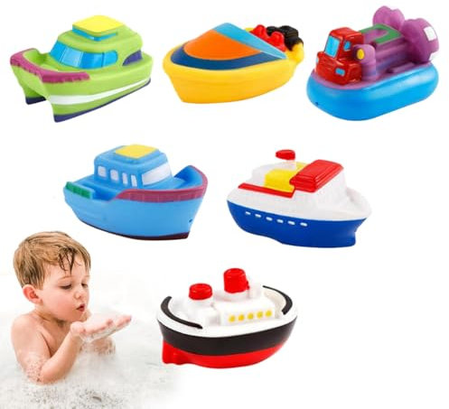 Boat Bath Toys, Swimming Water Toy, 3.35x1.97x1.77 Inches Safe & Sturdy, Preschoolers Baths Doll for Both Indoor and Outdoor Aqua Play, Whether It’s in The Bathtub, or Diving Pool