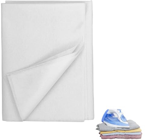 Bügelvlies,Aufbügelbare Vlies,100×200cm Aufbügelbarer Einlagestoff,Vlies zum Aufbugeln Einseitig,30g/m² Leichtgewicht,Bugelflies für Bugelfalten Verstärkte Bekleidung Verstärkung (Weiß (100×200cm))