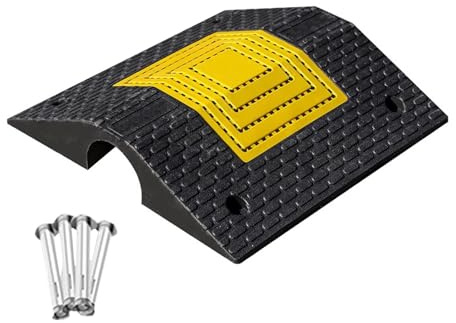 Drive Over Cable Protector, Rubber and Plastic Cable Ramps, Anti-skid Hose Protector Ramp, for Mining Areas(Channel)