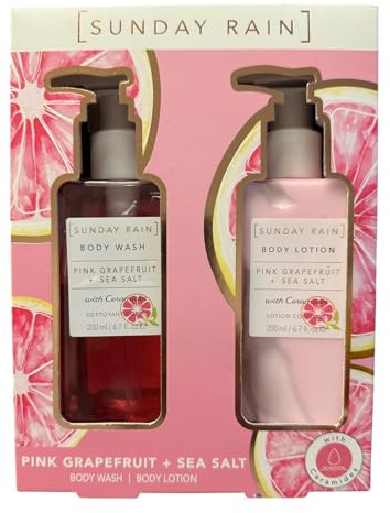 Sunday Pink Grapefruit + Sea salt rain Body Wash & Lotion With Ceramides 200 ml each