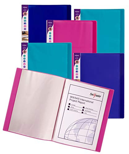 Snopake 14103 Electra Sichtbuch mit mehreren Hüllen, A3, farblich sortiert, 5 Stück