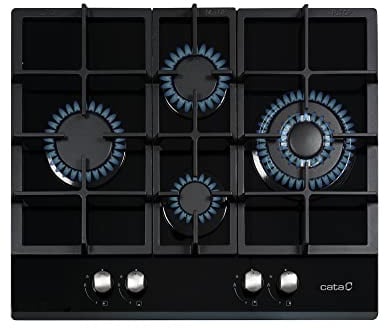 CATA | Modelo LCI 6031 | Encimeras de gas butano 4 Fuegos | Cocina de gas | Ancho de 64 cm | Parrillas / Quemadores hierro fundido | potencia 9,2 kW