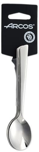 Arcos Serie Toscana - Juego de Cucharas para Café (6 cucharas) - Monoblock de una pieza en Acero Inoxidable 18/10 y 140 mm - Color Plata