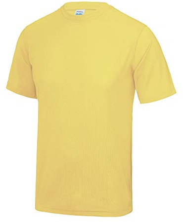 Just Cool Mens Performance Plain T-Shirt (M) (Sherbet Lemon)