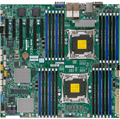 SUPERMICRO MBD-X10DRC-LN4+-O Chipset C612, USB 3.0, 4 x Gigabit LAN, On-Board Graphics, 2 CPUs Enhanced Extended Motherboard - Multi-Colour