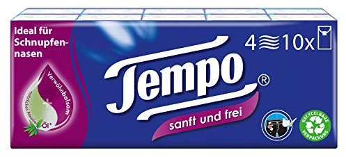 Tempo Taschentücher, 10 x 9 Tücher