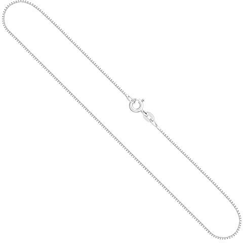 EDELIND Goldkette, Venezianerkette Weißgold 585/14 K, Länge 40 cm, Breite 0.7 mm, Gewicht ca. 1.6 g., NEU