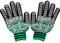Warme Baumwoll-Handschuhe für den Winter, Schwarz / Grün / Weiß