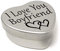 Perfect Way To Say I Love You. Beautiful Mini Silver Heart Tin With Sweets, Present to say I Love You. Tin size 45mm x 45mm x20mm. (Boyfriend)