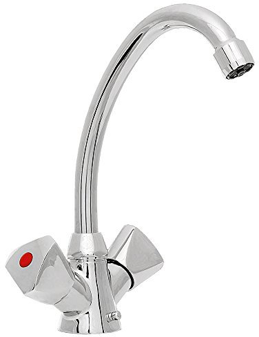 PUTEUS 80112 NIEDERDRUCK Armatur mit Schwenkauslauf und Hauben-Griffen/Waschtisch-Armatur