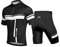INBIKE Fahrradtrikot Herren Kurzarm Damen Fahrradbekleidung Männer Set Kurz Fahrrad Trikot und Radlerhose mit Sitzpolster(Weiß, XXL)
