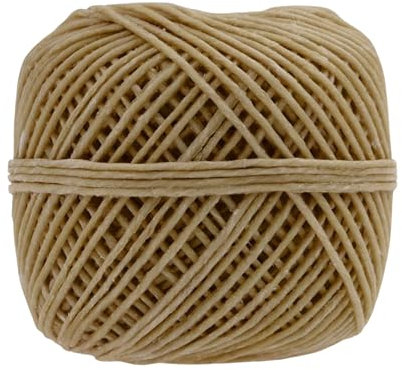 Kare&Kind Bio-Docht aus Hanfleinen - 100% natürlicher Hanf - Bienenwachs - 61 m-Rolle (1.0 mm) - Keine Baumwolle, kein Blei - Perfekte Alternative zu Butanfeuerzeugen und Streichhölzern aus Phosphor