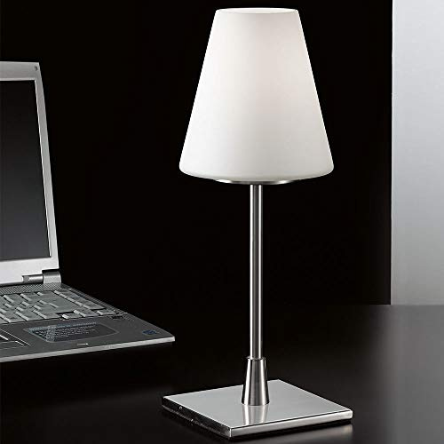 Tischleuchte LUCY BIG, E14, 1x 60W, IP20, Nickel satiniert