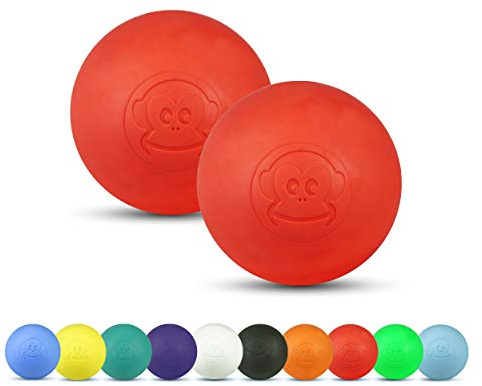 Captain LAX Massageball Original - Lacrosseball 2er Set, aus Hartgummi, mit den Maßen 6 x 6 cm geeignet für Triggerpunkt- & Faszienmassage/Crossfit