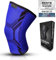 BLACKROX Kniebandage [Vergleichssieger 2024] Gr. S-XL | Damen & Herren | Stabilisierung für Knie & Meniskus | Perfekt für Sport, Fußball, Kraftsport & Bodybuilding | SAN ANTONIO V4 | Blau Gr. M