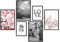 Lot de posters de qualité supérieure - Images décoratives pour salon moderne - Image murale pour chambre à coucher - (fleurs de cerisier, A4, A5)