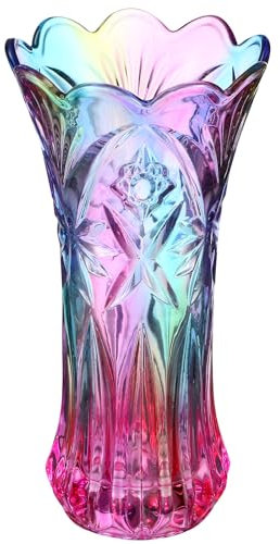 Vase décoratif en verre cristal coloré pour maison, bureau, table de dîner de mariage