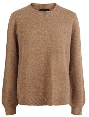 PIECES Damen Pcjanita Ls O-Neck Wool Knit Noos Bc Pullover