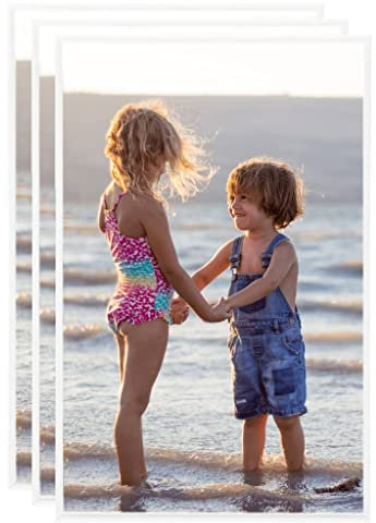 vidaXL Cornici Foto Collage 3 pz per Tavolo Bianche 13x18 cm in MDF