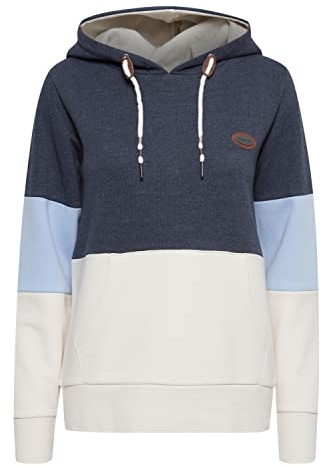 OXMO Kathrine Damen Kapuzenpullover Hoodie Pullover mit Kapuze, Größe:M, Farbe:Total Eclipse Melange (1940101)