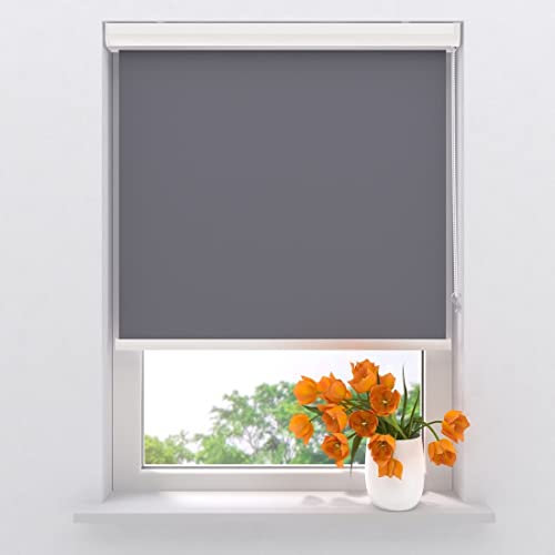 Rollo Kassette Pure - Verdunkelnd - Grau - 40 x 175 cm