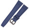 MMAXZ Canvas Nylon + Lederarmband 20mm 21mm 22mm Schwarz/Grün/Blau Damen Herren Uhrenarmband mit Dornschließe, 20mm