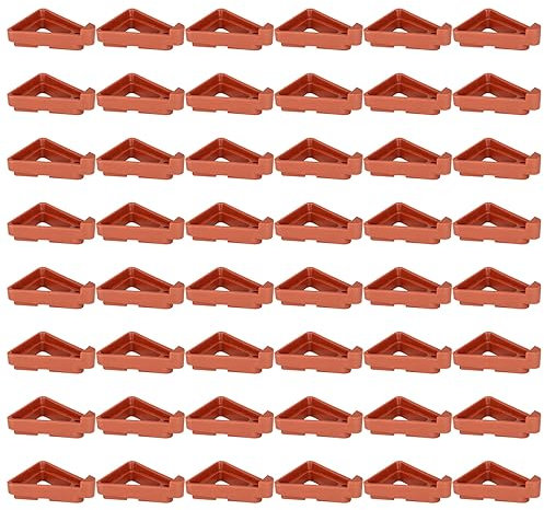LOLYSIC 48Pcs Plant Pot Feet, Triangle Plastic Flower Pot Feet for Plant Pots, Planter Feet Risers Supports Prevent Rot Pots Toes Plants Stand for Outdoor and Indoor