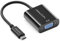 deleyCON Adaptador USB C a VGA Convertidor - 1200p Dual WUXGA - Enchufe USB C a Toma VGA - PC Portátil Smartphone a TV Monitor Proyector - Negro