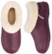 EverFoams Damen Hausschuhe aus Mikro-Wildleder, flauschig, mit Plüsch gefüttert, mit gemütlichem Memory-Schaum, violett, 38/39 EU