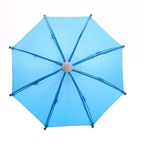 GIVBRO Mini-Puppenschirme, Regenausrüstung, Mini-Deko-Regenschirm-Zubehör, für 18-Zoll-amerikanische Puppendekorationen Blue