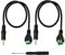 RUNCCI-YUN 2 Stück 3.5mm Klinkenstecker Audio Kabel, TS Mono Stecker 2-pin Terminal Block Schrauben Stereo Stecker auf AV 2 Schraubklemmenblock Balun Anschlusskabel 27cm Vergoldet